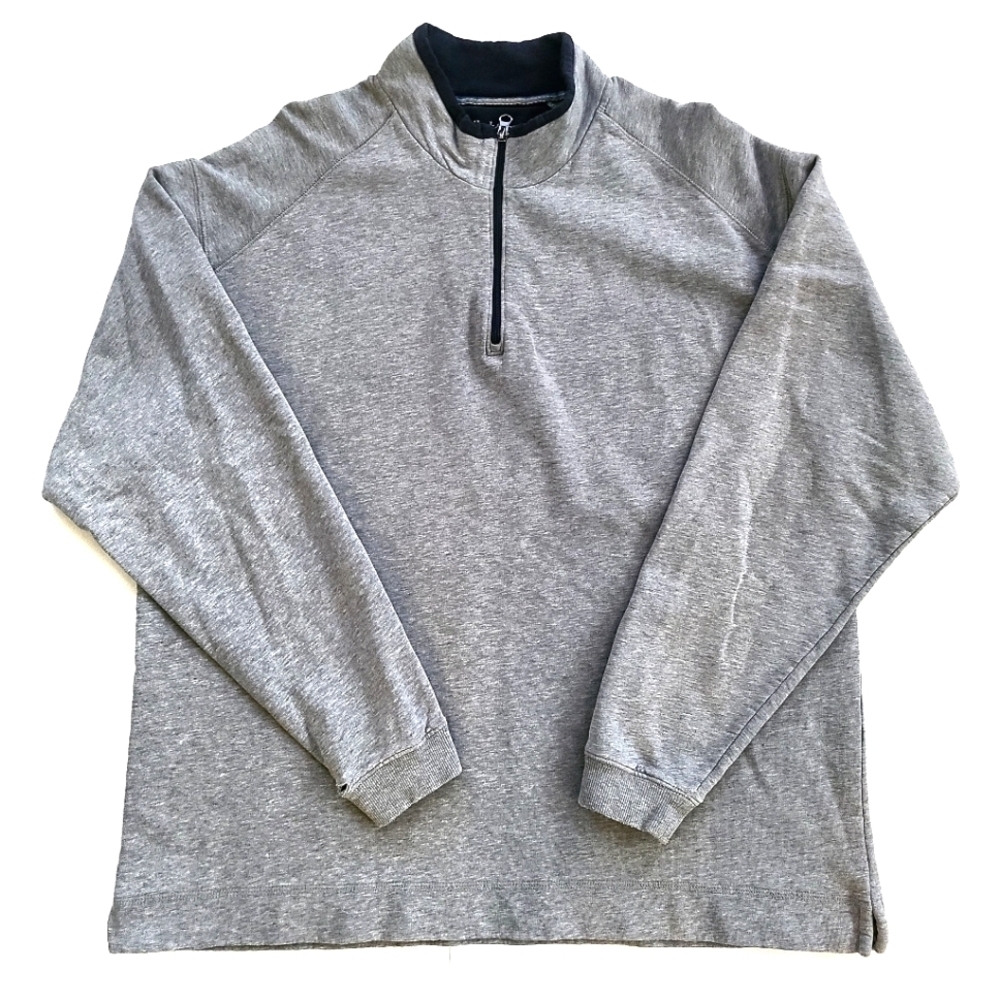 BULLOCK & Jones Gray Quarter-Zip  Pullover Jacket